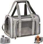 Faltbare Transporttasche F&uuml;r Katze & Hund, Atmungsaktiv, Bis 8kg, Grau L