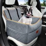 Hunde Autositz Grau F&uuml;r Kleine Bis Mittlere Hunde, Waschbar, Mit Aufbewahrung