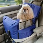 Hunde Autositz Sitzerh&ouml;hung Mit Sicherheitsleine Und Aufbewahrungstaschen, Blau