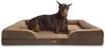 Orthop&auml;disches Hundebett 134x106 Cm F&uuml;r Gro&szlig;e Hunde, Waschbar, Braun