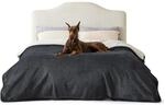 Hundedecke Wasserdicht 274x218cm Wendbar Sherpa & Flanell Dunkelgrau Xxxxl