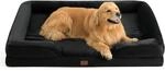Orthop&auml;disches Hundebett 134x106 Cm F&uuml;r Gro&szlig;e Hunde, Waschbar, Schwarz