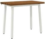 110 X 55 X 75 Cm Massivholz Akazie Nat&uuml;rlich Und Wei&szlig; Vidaxl