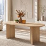 Esstisch 200 X 90 Cm F&uuml;r 6-8 Personen, Verdickte Mdf-platte, Abgerundete Ecken,