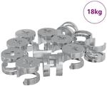 Zapfenschloss-muttern 8372 Stk. Silber Metall Vidaxl