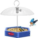 Vogelfutterhaus Zum Aufh&auml;ngen Mit Verstellbarem Dach, Wetterfest, Blau