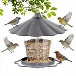 Faltbares Vogelhaus 1000ml, Wetterfest, F&uuml;r Garten & Balkon, Grau