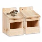Relaxdays Halbh&ouml;hle Nistkasten, 2er Set, Amsel & Star, Gro&szlig;e &Ouml;ffnung, Hbt: 20 X 12