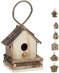 Deko Vogelhaus Zum Aufh&auml;ngen, Unbehandeltes Holz, Balkon, Garten, Nistkasten Hxbxt: