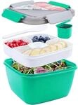 Bento Box Lunchbox 1500ml Mit 3 F&auml;chern, Auslaufsicher, Mikrowellenfest,...