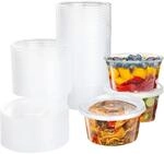 50x Frischhaltedosen 450ml Mit Deckel, Auslaufsicher, Mikrowellengeeignet