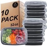 10er Pack Meal Prep Beh&auml;lter 1 Fach 32oz Bpa Frei Mikrowellengeeignet