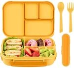 Amathley Brotdose Kinder Bento Box Erwachsene 1200ml Lunchbox 4 F&auml;cher Besteck