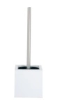 Porte Brosse Wc Mdf Et Inox Blanc - Msv