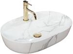 Rea - Aufsatzwaschbecken Aura 61 Marmo Shiny
