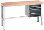 Bott Werkbank Cubio 4 Schubladen Multiplex 2000 X 750 X 740-1140mm Ral 7035/7016