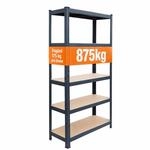 Relaxdays Schwerlastregal, Hbt: 180x75x30 Cm, Traglast 875 Kg, 5 Mdf-ebenen,
