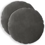 Kissenbezug 2 Pcs Heerlen Dunkelgrau &Oslash; 50 Cm Samt Vidaxl