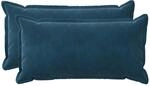 Kissenbezug 2 Pcs Houten Blau 40 X 70 Cm Samt Vidaxl