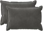 Kissenbezug 2 Pcs Houten Dunkelgrau 50 X 80 Cm Samt Vidaxl
