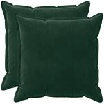 Kissenbezug 2 Pcs Houten Dunkelgr&uuml;n 55 X 55 Cm Samt Vidaxl