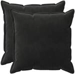 Kissenbezug 2 Pcs Houten Schwarz 80 X 80 Cm Samt Vidaxl