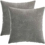 Kissenbezug 2 Stk. Heerlen Dunkelgrau 40 X 40 Cm Chenille-stoff Vidaxl