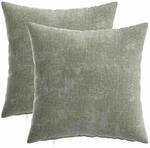 Kissenbezug 2 Stk. Heerlen Gr&uuml;n 35 X 35 Cm Chenille-stoff Vidaxl