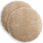 Kissenbezug 2 Stk. Heerlen Taupe &Oslash; 40 Cm Chenille-stoff Vidaxl