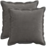 Kissenbezug 2 Stk. Houten Dunkelgrau 35 X 35 Cm Cord Vidaxl