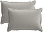 Kissenbezug 2 Stk. Houten Grau 40 X 60 Cm Polyester Vidaxl