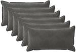 Kissenbezug 6 Pcs Houten Dunkelgrau 40 X 80 Cm Samt Vidaxl