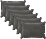 Kissenbezug 6 Pcs Houten Dunkelgrau 50 X 80 Cm Samt Vidaxl