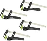 4x Einhandzwinge 80kg Spannkraft 16cm Spannbereich Aluminium Schnellspannzwinge