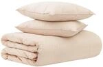 Bettw&auml;sche-set 2 Stk. 200 X 200 Cm F&uuml;r Alle Jahreszeiten Beige Vidaxl