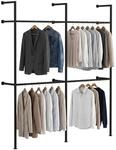 Wandgarderobe Arundel Schwarz 196x35x220 Cm