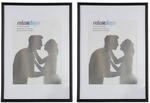 Relaxdays Bilderrahmen 2er Set, 20x30 Cm, Passepartout 15x20 Cm, Glasscheibe,