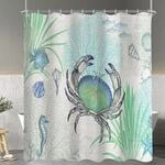 Duschvorhang 180x200 Cm Krabbe Motiv, Wasserabweisend, Schimmelresistent,...