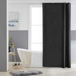 Schmaler Duschvorhang Schwarz 90x180 Cm, Wasserabweisend, Schimmelresistent, Waschbar