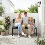 Woltu 2-3 Sitzer Gartenbank Armfrei Terrassenbank 115cm Parkbank Balkonbank Bis...