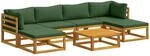 Sofa-set 7 Stk. Natur Massivholz Akazie Vidaxl