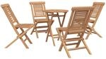 Gartenset 5 Stk. Braun Massivholz Teak Vidaxl