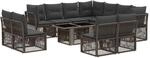 Gartensofa-set 12 Stk. Grau Poly-rattan Vidaxl