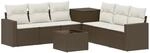 Sofa Set 8 Stk. Braun Und Creme Wei&szlig; 55 X 55 X 37 Cm Vidaxl