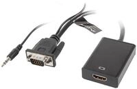 Adapter Vga(m) + Audio -&gt Hdmi(ż) - Lanberg