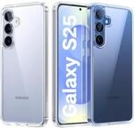 Handyh&uuml;lle F&uuml;r Samsung Galaxy S25, Transparent, Milit&auml;rischer Schutz, 100%