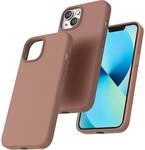 Iphone 13 H&uuml;lle Silikon Sto&szlig;fest Kratzfest Rutschfest Braun