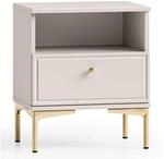 Selsey Sandro - Nachttisch, Taupe, 45 Cm