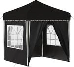 Vidaxl Pop-up Party Tent 195 X 194 X 245 Cm Black Oxford Fabric