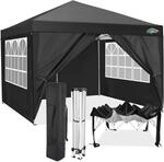 Faltpavillon 3x3m Wasserdicht Mit 4 Seitenw&auml;nden, Uv-schutz 50+, Wetterfest